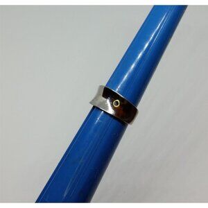 𝅺Vintage solid sterling silver  wide band ring modernist minimalist geometric.